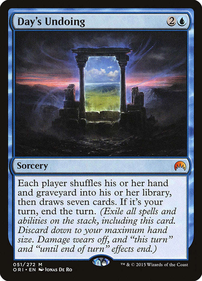 Day's Undoing [Magic Origins] MTG Single Magic: The Gathering | Red Claw Gaming