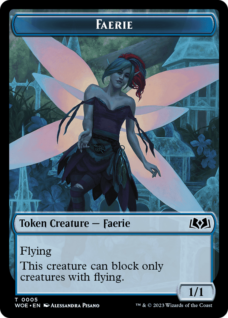 Faerie // Food (0011) Double-Sided Token [Wilds of Eldraine Tokens] MTG Single Magic: The Gathering | Red Claw Gaming