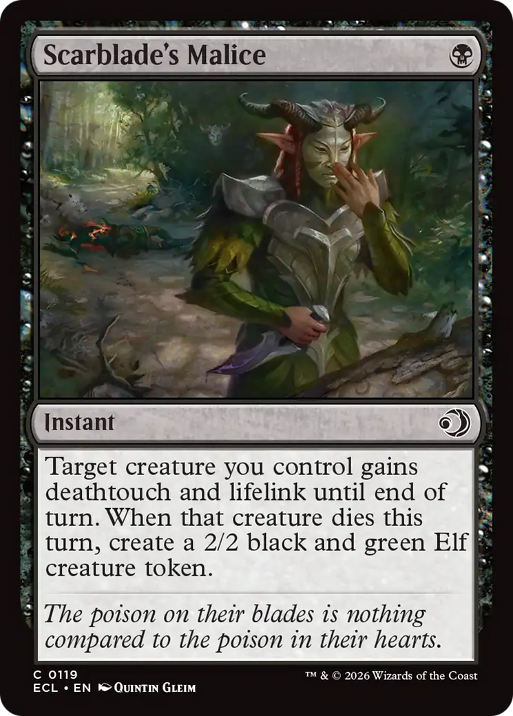 Scarblade's Malice [Lorwyn Eclipsed] MTG Single Magic: The Gathering | Red Claw Gaming