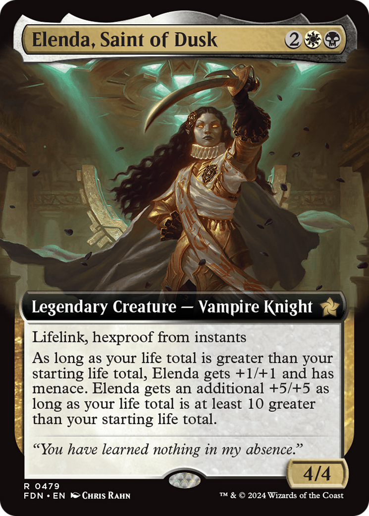 Elenda, Saint of Dusk (Extended Art) [Foundations] MTG Single Magic: The Gathering | Red Claw Gaming