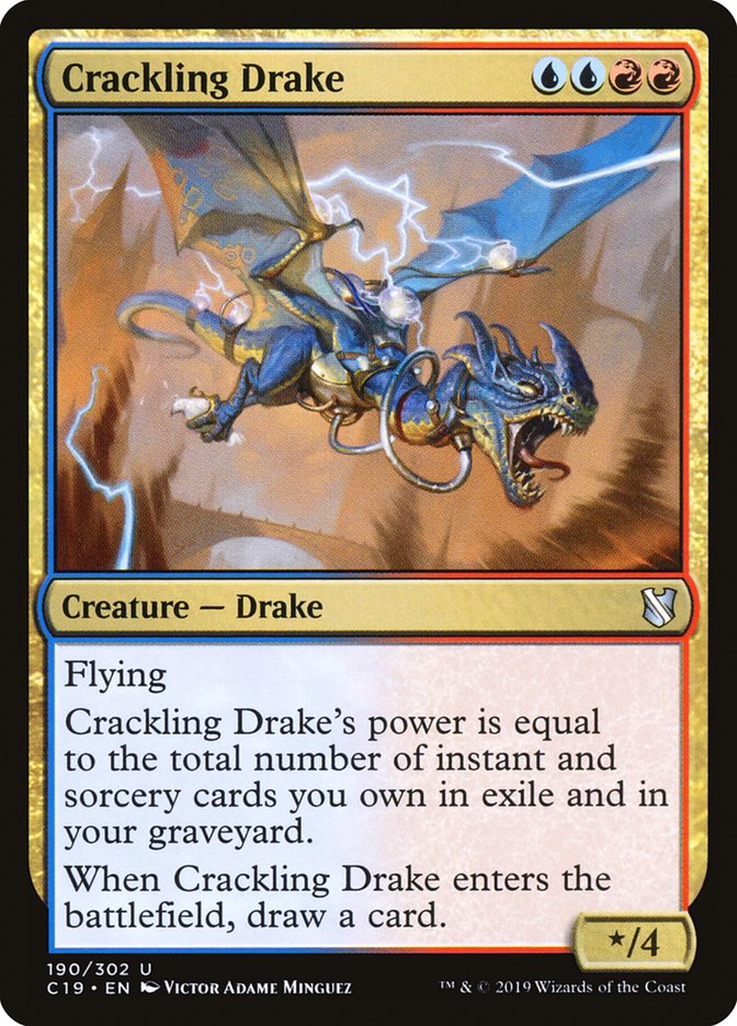 Crackling Drake [Commander 2019] MTG Single Magic: The Gathering | Red Claw Gaming