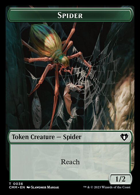Treasure // Spider Double-Sided Token [Commander Masters Tokens] MTG Single Magic: The Gathering | Red Claw Gaming