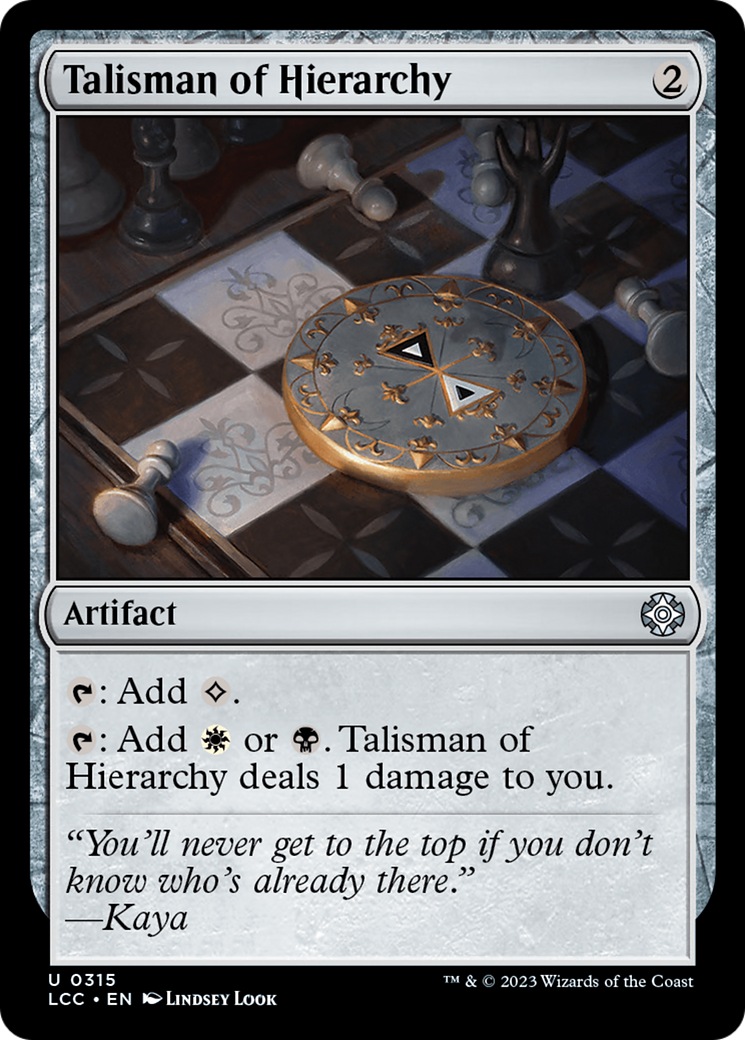 Talisman of Hierarchy [The Lost Caverns of Ixalan Commander] MTG Single Magic: The Gathering | Red Claw Gaming