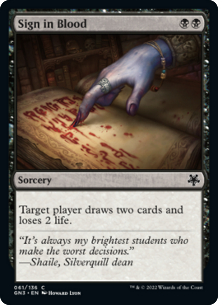 Sign in Blood [Game Night: Free-for-All] MTG Single Magic: The Gathering | Red Claw Gaming