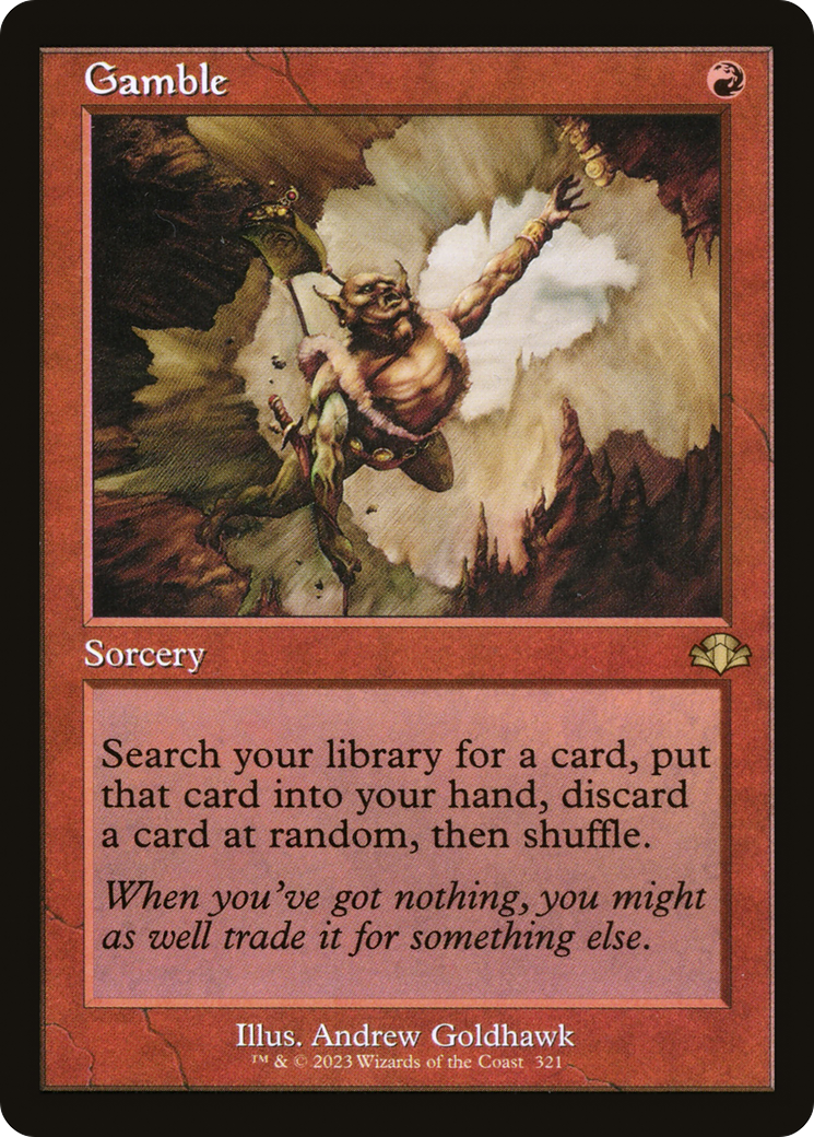 Gamble (Retro) [Dominaria Remastered] MTG Single Magic: The Gathering | Red Claw Gaming