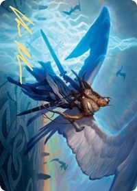 Righteous Valkyrie Art Card (Gold-Stamped Signature) [Kaldheim Art Series] MTG Single Magic: The Gathering | Red Claw Gaming