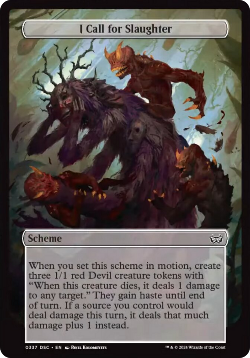 I Call for Slaughter (Full Art) [Duskmourn: Archenemy] MTG Single Magic: The Gathering | Red Claw Gaming