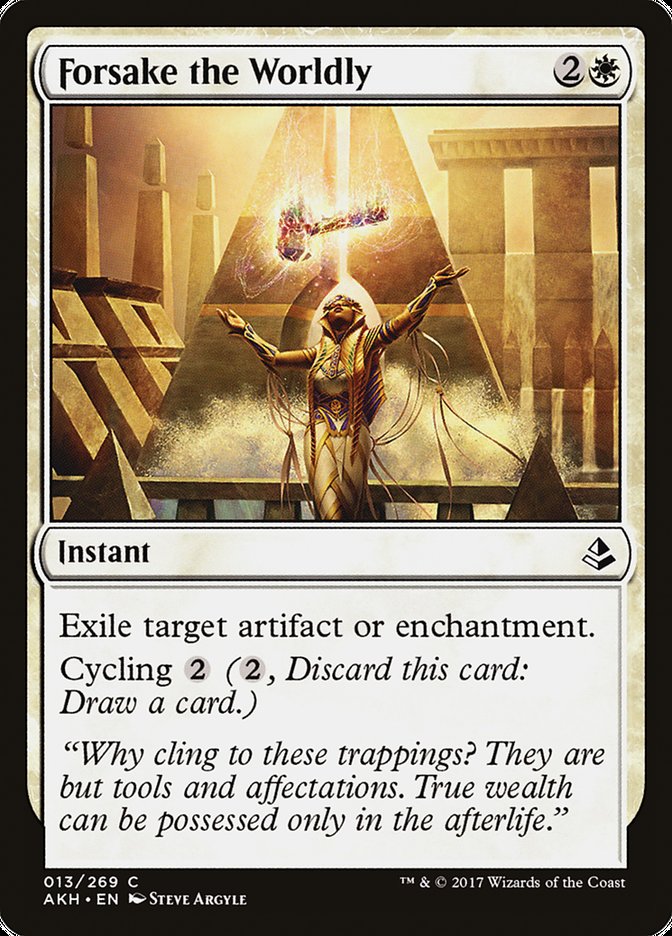 Forsake the Worldly [Amonkhet] MTG Single Magic: The Gathering | Red Claw Gaming