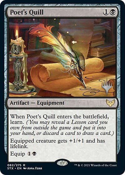 Poet's Quill (Promo Pack) [Strixhaven: School of Mages Promos] MTG Single Magic: The Gathering | Red Claw Gaming