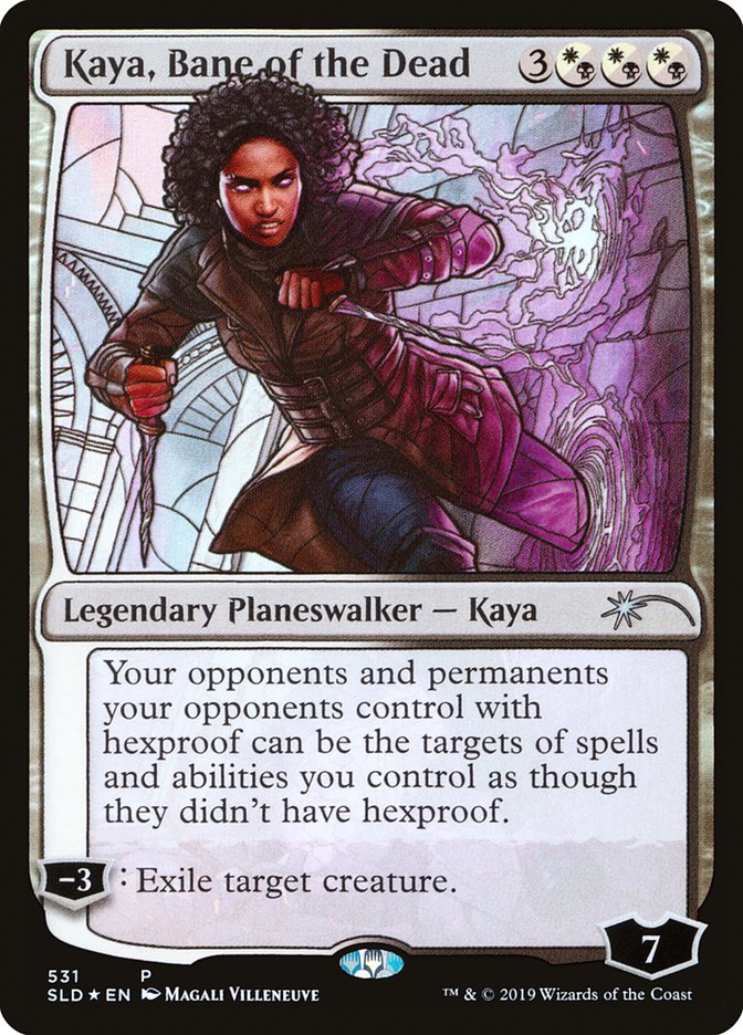 Kaya, Bane of the Dead (Stained Glass) [Secret Lair Drop Promos] MTG Single Magic: The Gathering | Red Claw Gaming