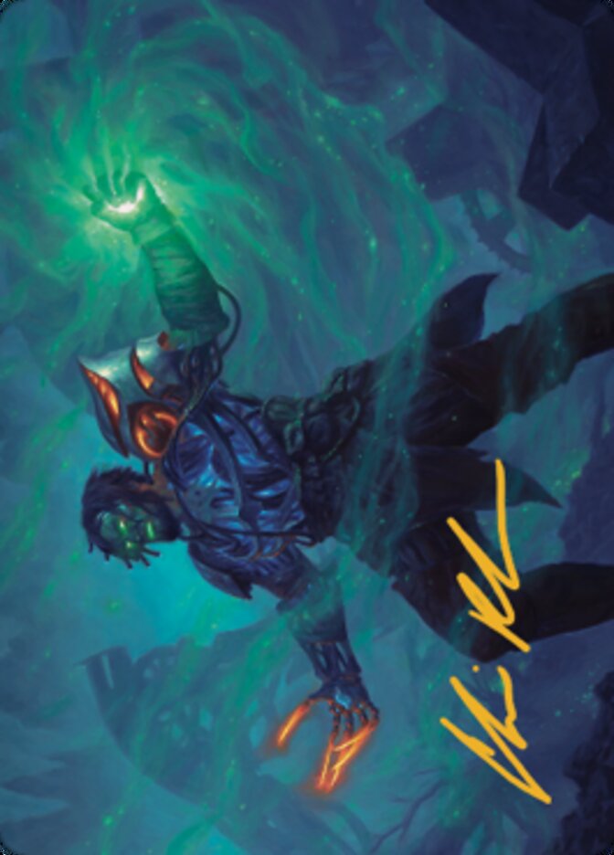 Mishra, Claimed by Gix Art Card (Gold-Stamped Signature) [The Brothers' War Art Series] MTG Single Magic: The Gathering | Red Claw Gaming