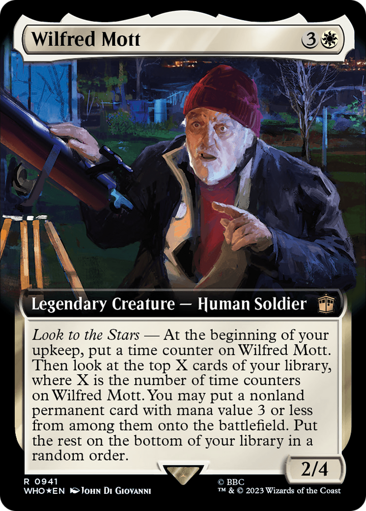 Wilfred Mott (Extended Art) (Surge Foil) [Doctor Who] MTG Single Magic: The Gathering | Red Claw Gaming