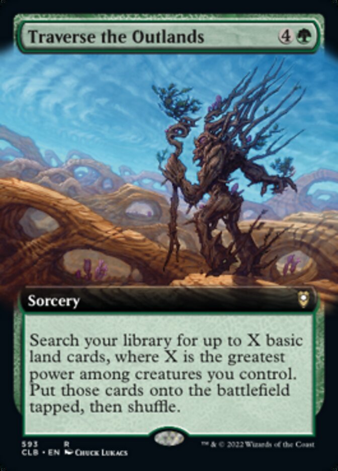 Traverse the Outlands (Extended Art) [Commander Legends: Battle for Baldur's Gate] MTG Single Magic: The Gathering | Red Claw Gaming