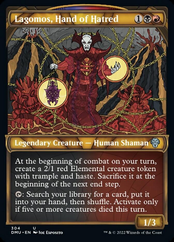 Lagomos, Hand of Hatred (Showcase) [Dominaria United] MTG Single Magic: The Gathering | Red Claw Gaming