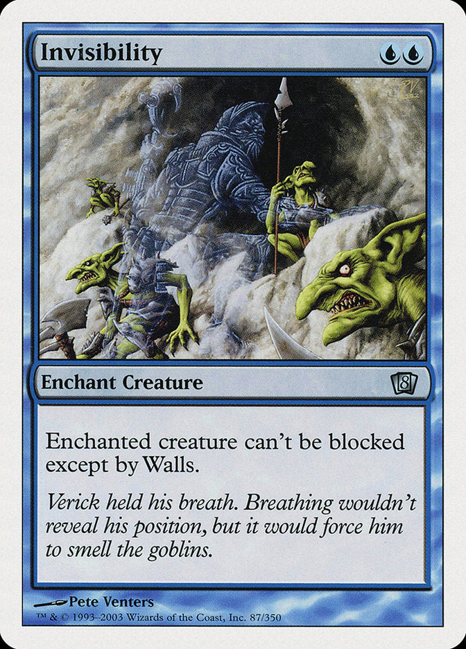 Invisibility [Eighth Edition] MTG Single Magic: The Gathering | Red Claw Gaming