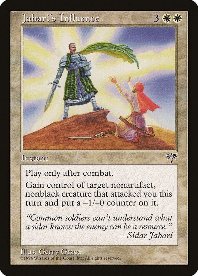 Jabari's Influence [Mirage] MTG Single Magic: The Gathering | Red Claw Gaming
