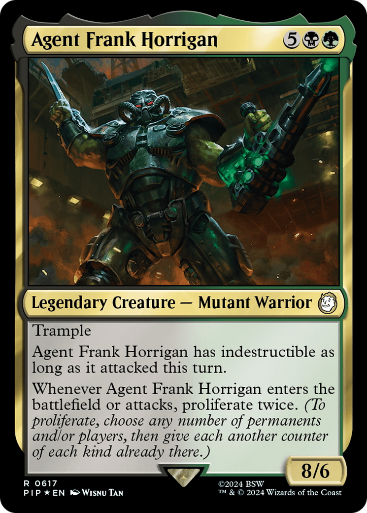 Agent Frank Horrigan (Surge Foil) [Fallout] MTG Single Magic: The Gathering | Red Claw Gaming