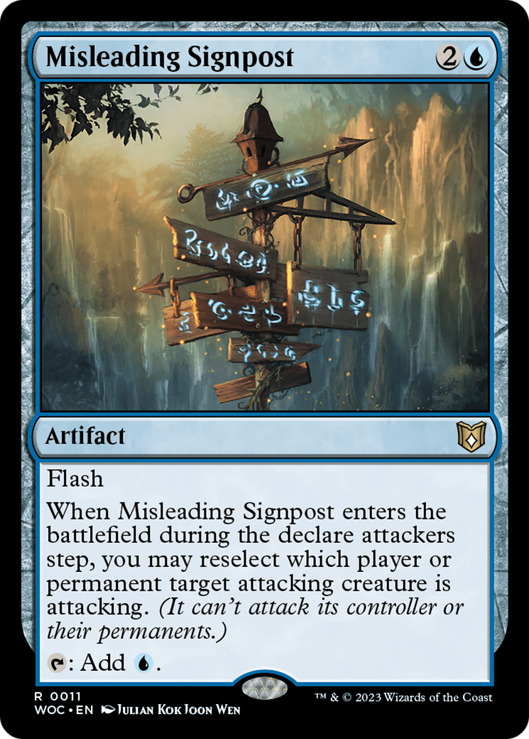 Misleading Signpost [Wilds of Eldraine Commander] MTG Single Magic: The Gathering | Red Claw Gaming