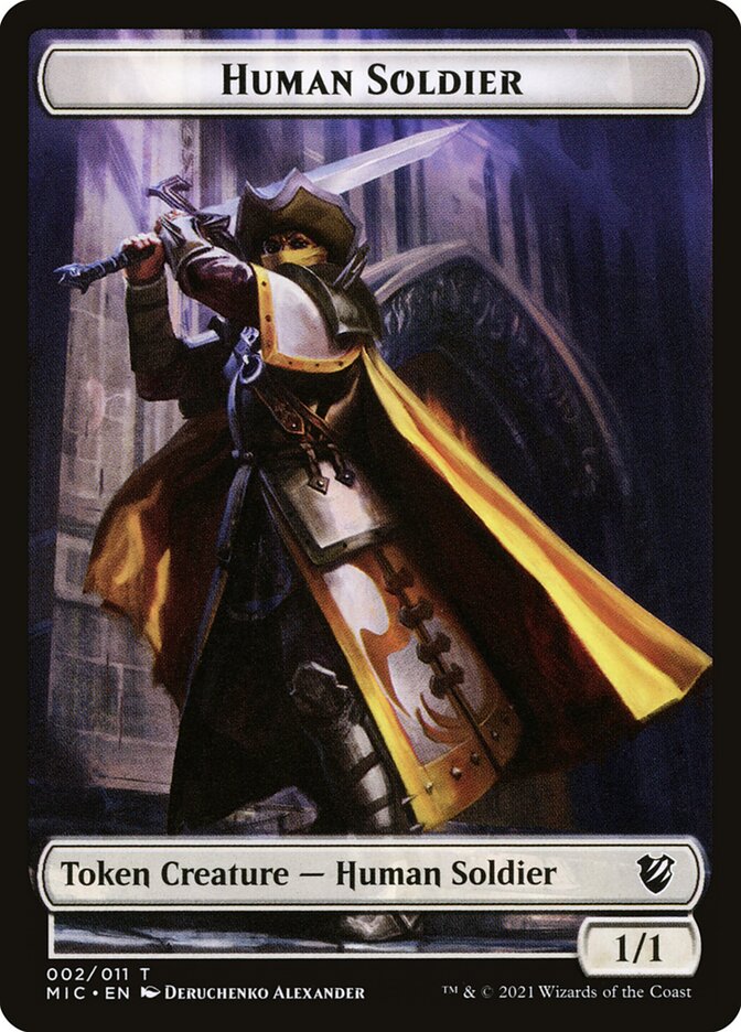 Copy // Human Soldier Double-Sided Token [Double Masters Tokens] MTG Single Magic: The Gathering | Red Claw Gaming