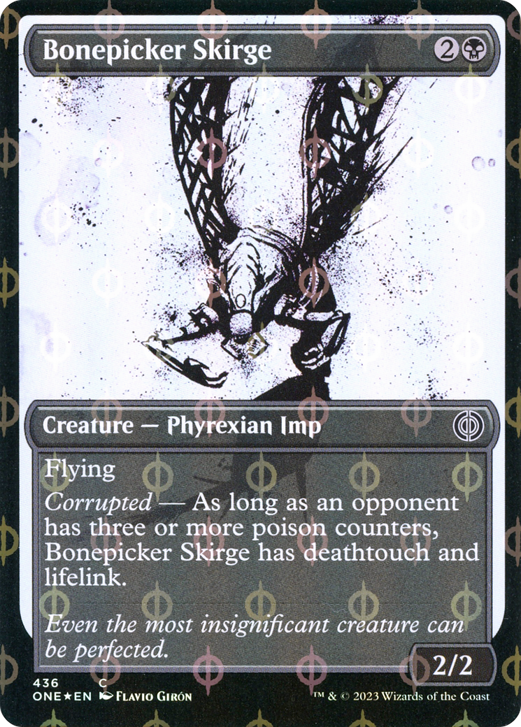 Bonepicker Skirge (Showcase Ichor Step-and-Compleat Foil) [Phyrexia: All Will Be One] MTG Single Magic: The Gathering | Red Claw Gaming