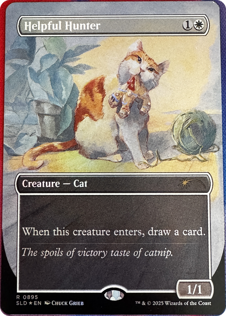 Helpful Hunter (0895) (Rainbow Foil) [Secret Lair Drop Series] MTG Single Magic: The Gathering | Red Claw Gaming