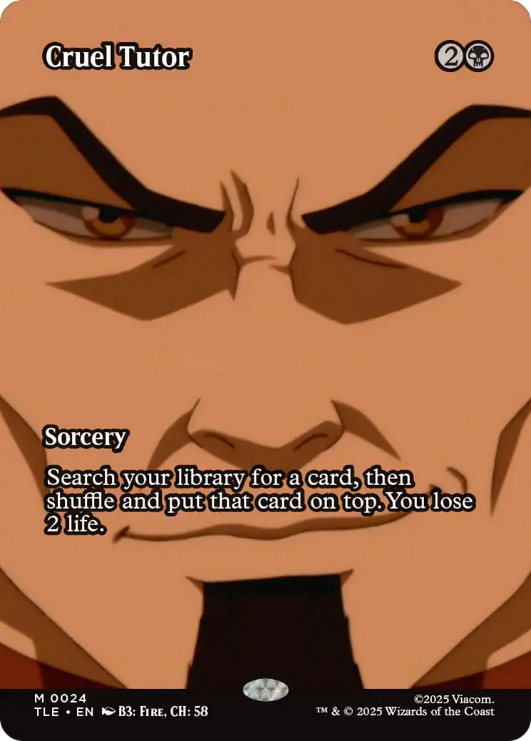 Cruel Tutor (Borderless) [Avatar: The Last Airbender: Eternal-Legal] MTG Single Magic: The Gathering | Red Claw Gaming