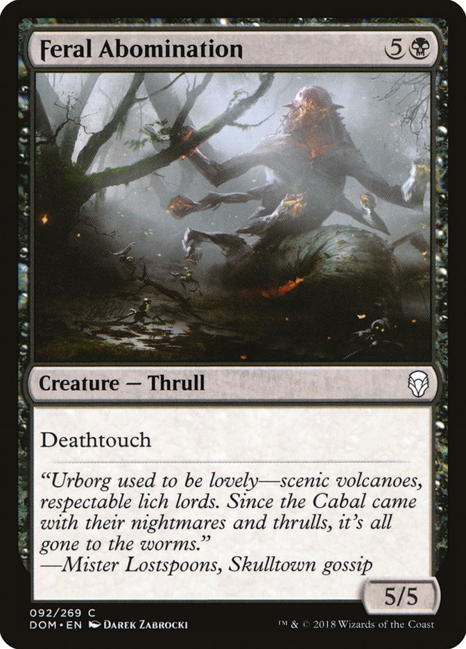 Feral Abomination [Dominaria] MTG Single Magic: The Gathering | Red Claw Gaming