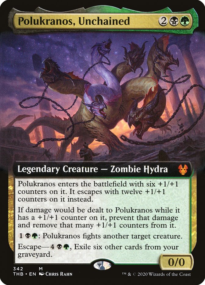 Polukranos, Unchained (Extended Art) [Theros Beyond Death] MTG Single Magic: The Gathering | Red Claw Gaming