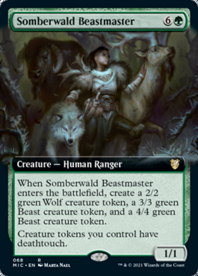 Somberwald Beastmaster (Extended Art) [Innistrad: Midnight Hunt Commander] MTG Single Magic: The Gathering | Red Claw Gaming
