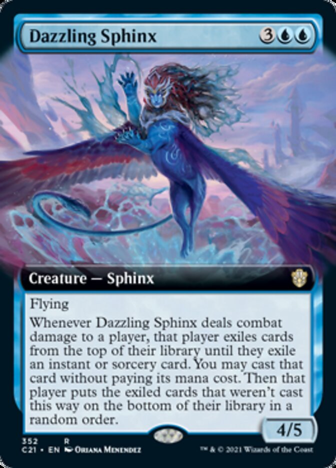 Dazzling Sphinx (Extended Art) [Commander 2021] MTG Single Magic: The Gathering | Red Claw Gaming