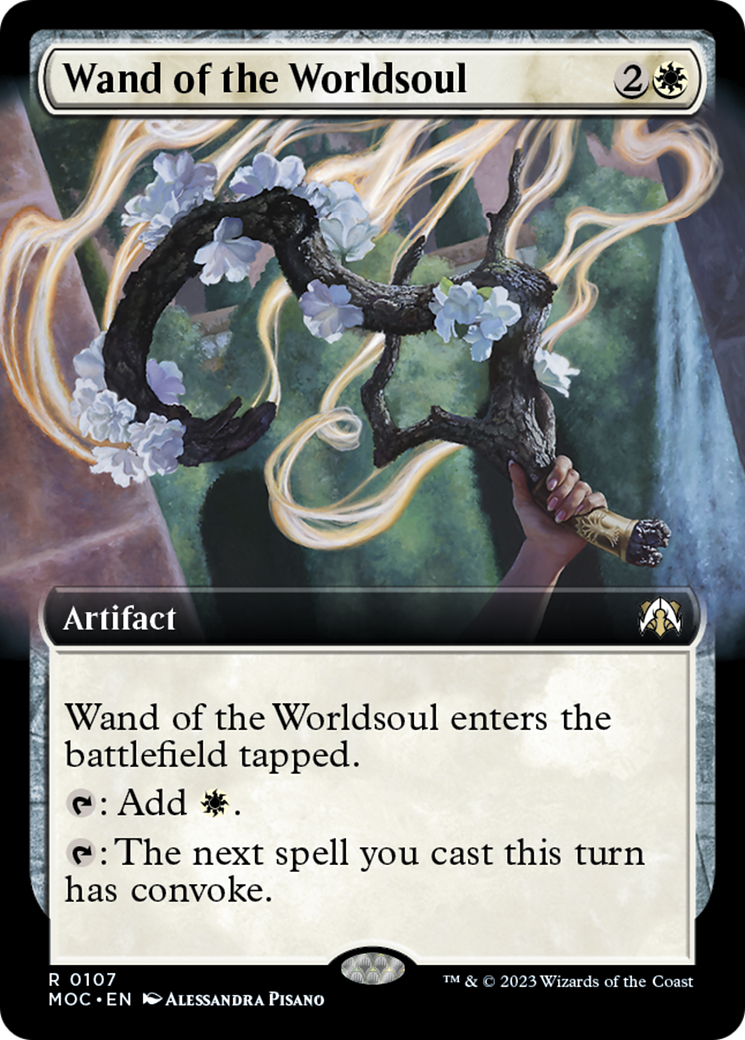 Wand of the Worldsoul (Extended Art) [March of the Machine Commander] MTG Single Magic: The Gathering | Red Claw Gaming