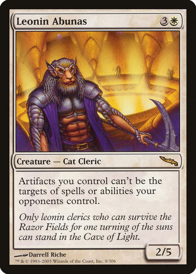Leonin Abunas [Mirrodin] MTG Single Magic: The Gathering | Red Claw Gaming