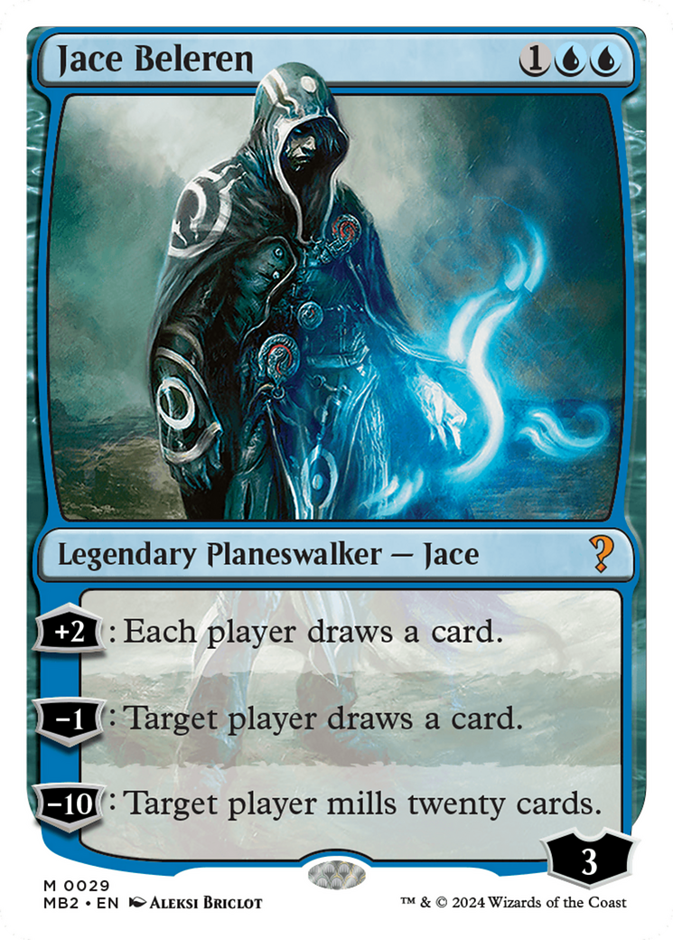 Jace Beleren (White Border) [Mystery Booster 2] MTG Single Magic: The Gathering | Red Claw Gaming