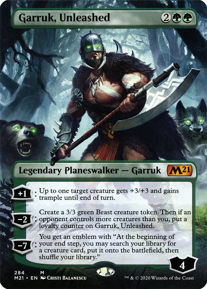 Garruk, Unleashed (Borderless) [Core Set 2021] MTG Single Magic: The Gathering | Red Claw Gaming