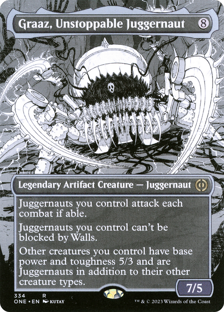 Graaz, Unstoppable Juggernaut (Borderless Manga) [Phyrexia: All Will Be One] MTG Single Magic: The Gathering | Red Claw Gaming