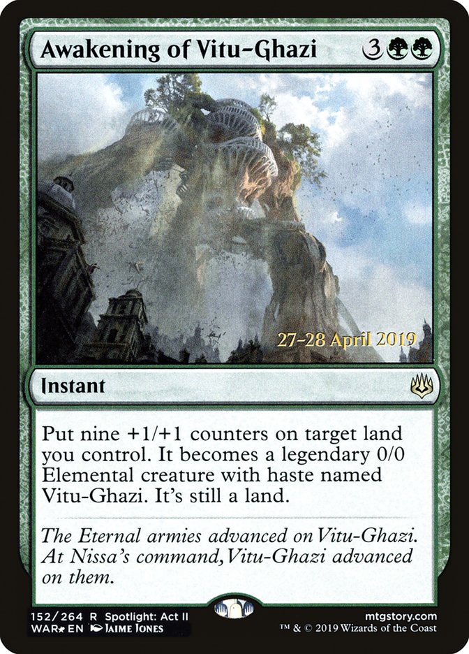 Awakening of Vitu-Ghazi [War of the Spark Prerelease Promos] MTG Single Magic: The Gathering | Red Claw Gaming
