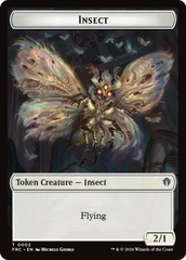 Insect // Rogue Double-Sided Token [Reality Fracture Commander Tokens] | Red Claw Gaming