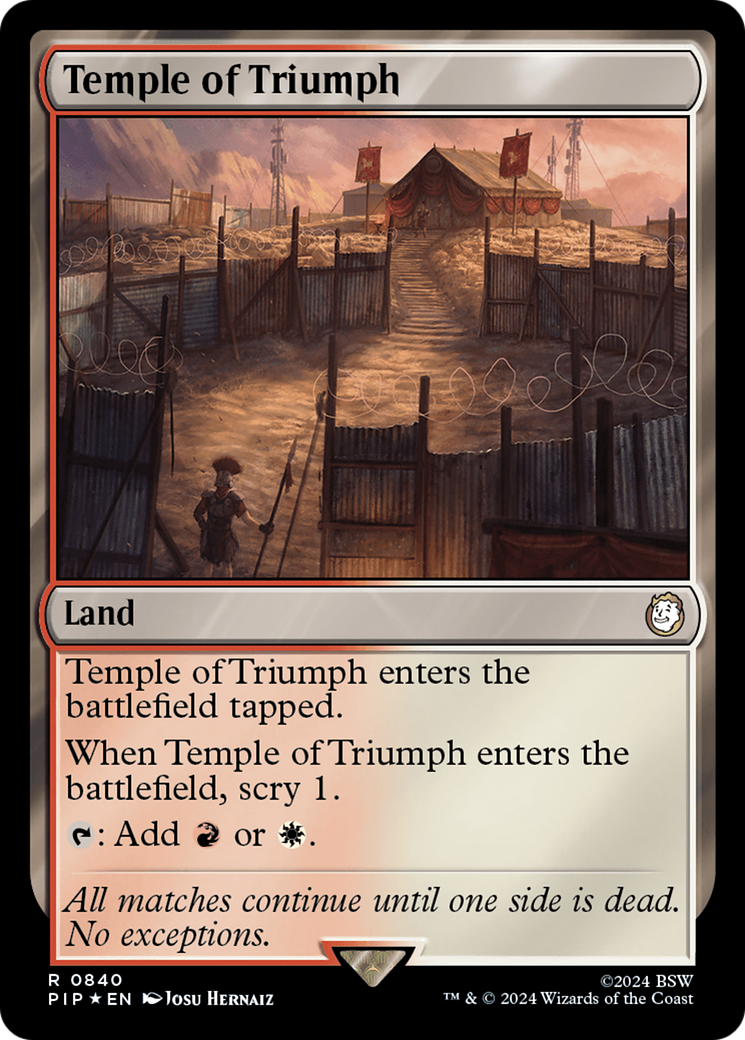Temple of Triumph (Surge Foil) [Fallout] MTG Single Magic: The Gathering    | Red Claw Gaming