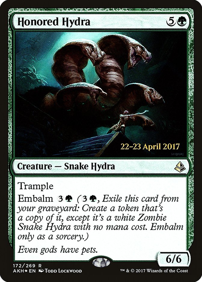 Honored Hydra [Amonkhet Prerelease Promos] MTG Single Magic: The Gathering | Red Claw Gaming