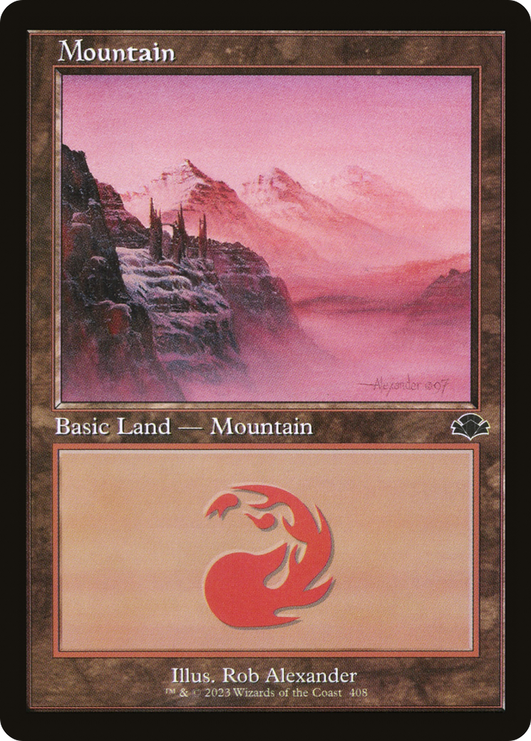 Mountain (408) (Retro) [Dominaria Remastered] MTG Single Magic: The Gathering | Red Claw Gaming
