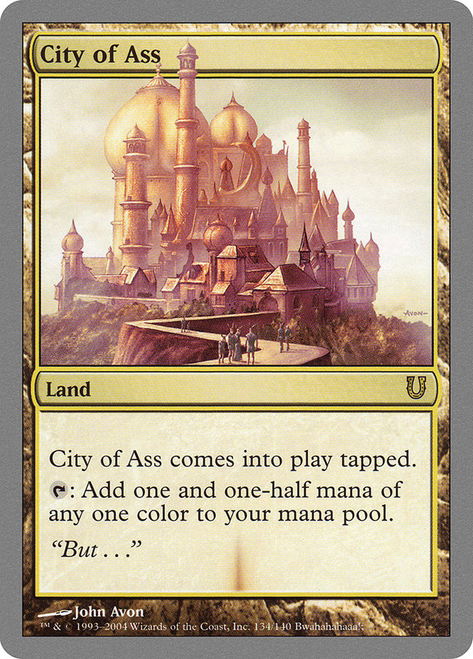City of Ass [Unhinged] MTG Single Magic: The Gathering | Red Claw Gaming