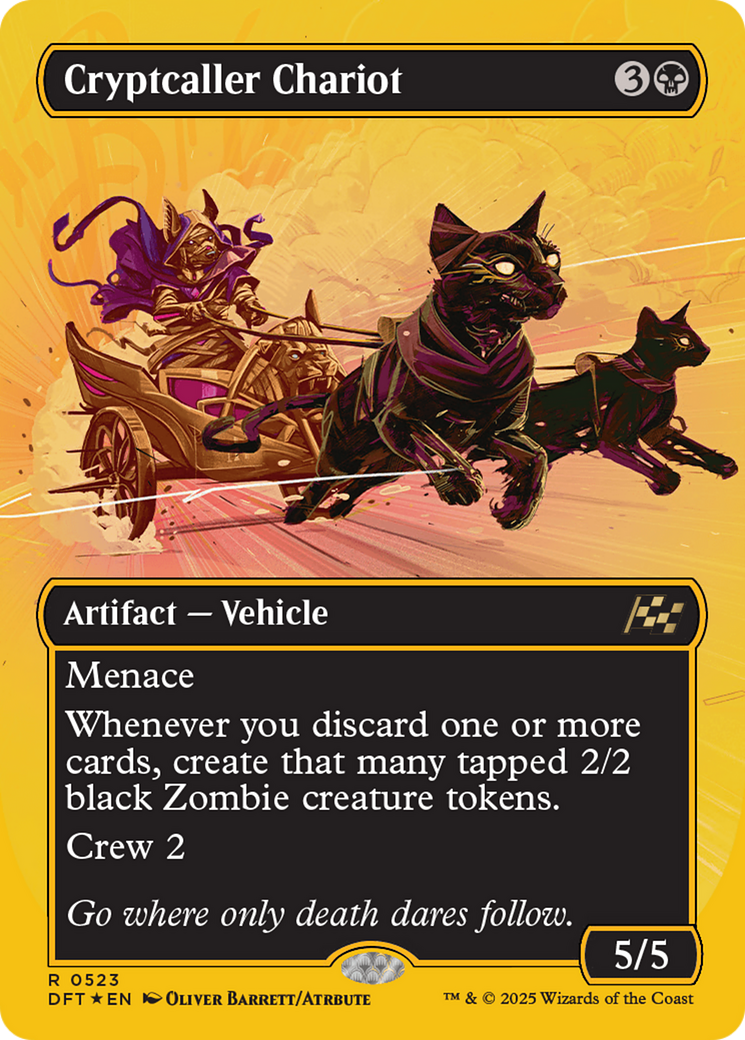 Cryptcaller Chariot (Borderless) (First-Place Foil) [Aetherdrift] MTG Single Magic: The Gathering | Red Claw Gaming