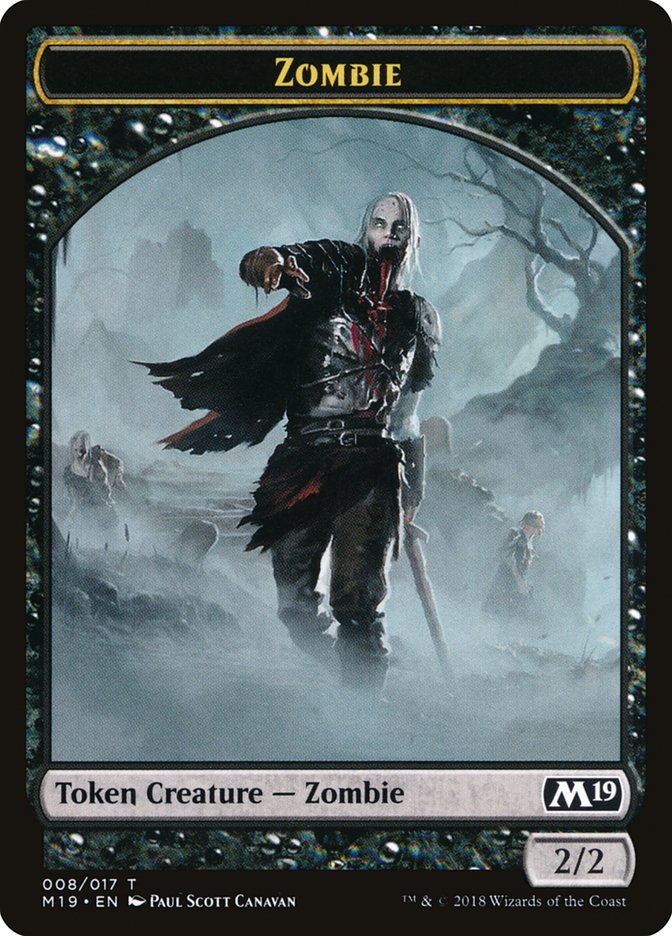 Knight // Zombie Double-Sided Token (Game Night) [Core Set 2019 Tokens] MTG Single Magic: The Gathering | Red Claw Gaming