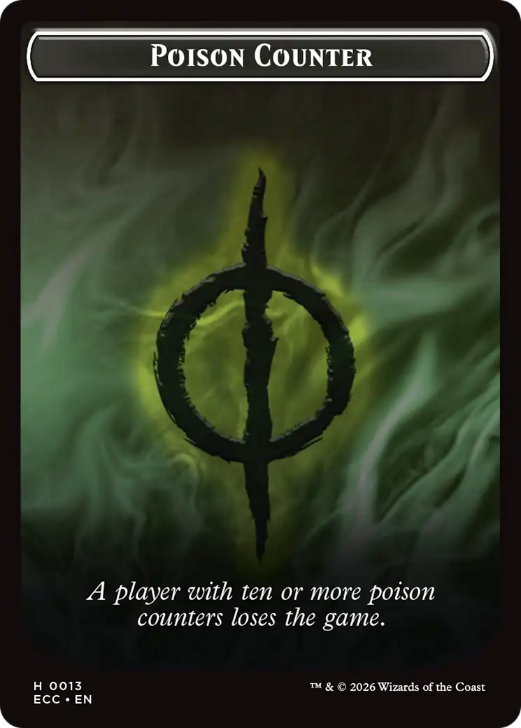 Saproling // Poison Counter Double-Sided Token [Lorwyn Eclipsed Tokens] MTG Single Magic: The Gathering | Red Claw Gaming