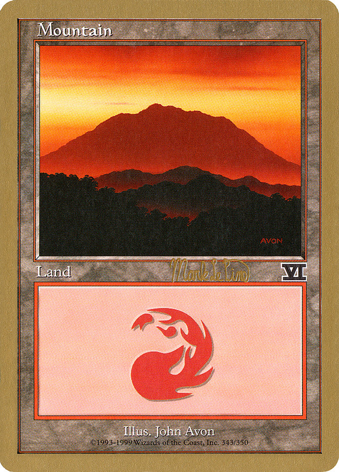 Mountain (mlp346a) (Mark Le Pine) [World Championship Decks 1999] MTG Single Magic: The Gathering | Red Claw Gaming