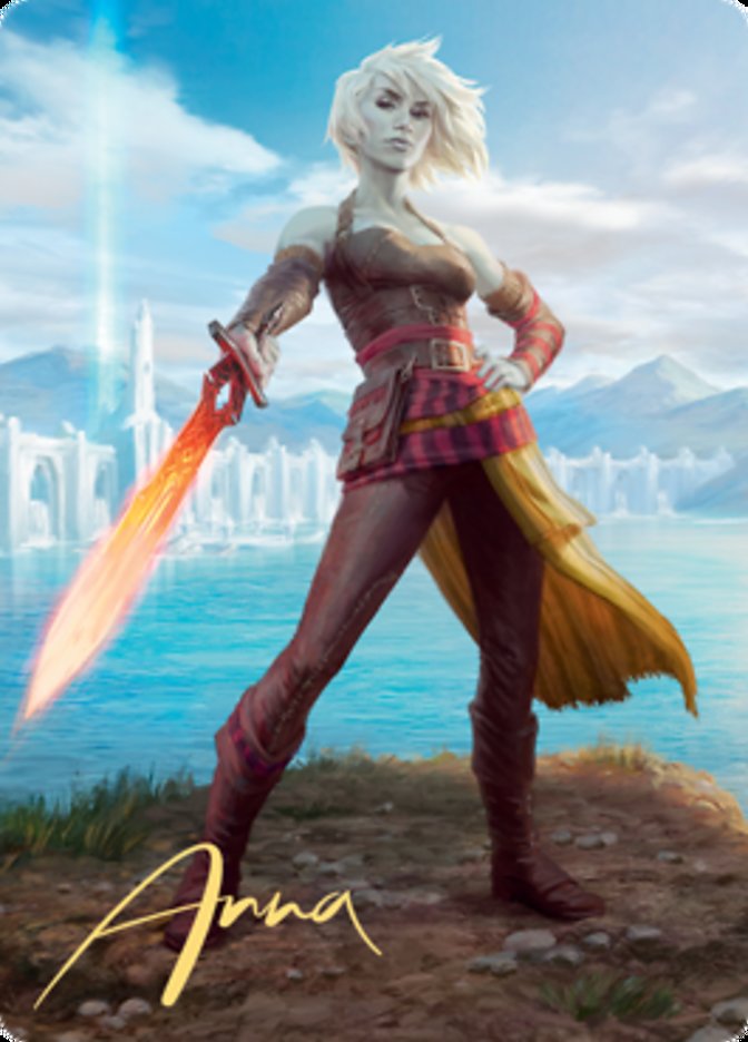 Nahiri, Heir of the Ancients 1 Art Card (Gold-Stamped Signature) [Zendikar Rising Art Series] MTG Single Magic: The Gathering | Red Claw Gaming