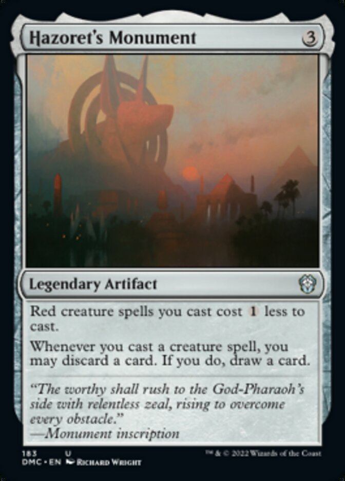 Hazoret's Monument [Dominaria United Commander] MTG Single Magic: The Gathering | Red Claw Gaming