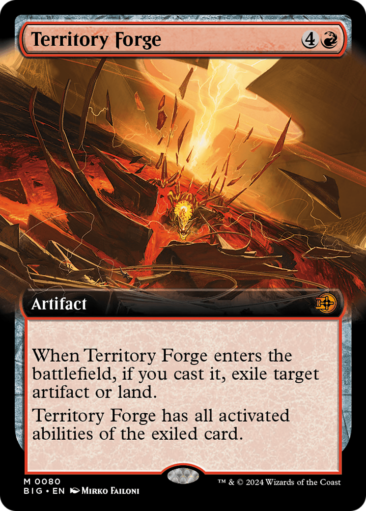 Territory Forge (Extended Art) [Outlaws of Thunder Junction: The Big Score] MTG Single Magic: The Gathering    | Red Claw Gaming