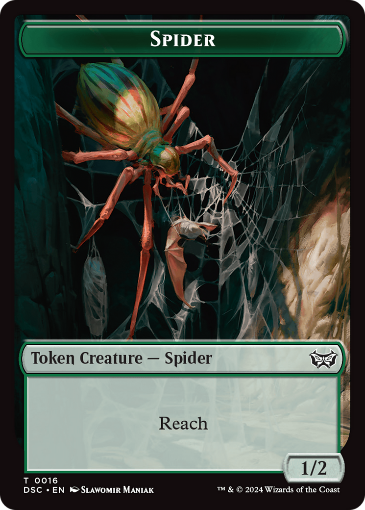 Insect (0012) // Spider Double-Sided Token [Duskmourn: House of Horror Commander Tokens] MTG Single Magic: The Gathering | Red Claw Gaming