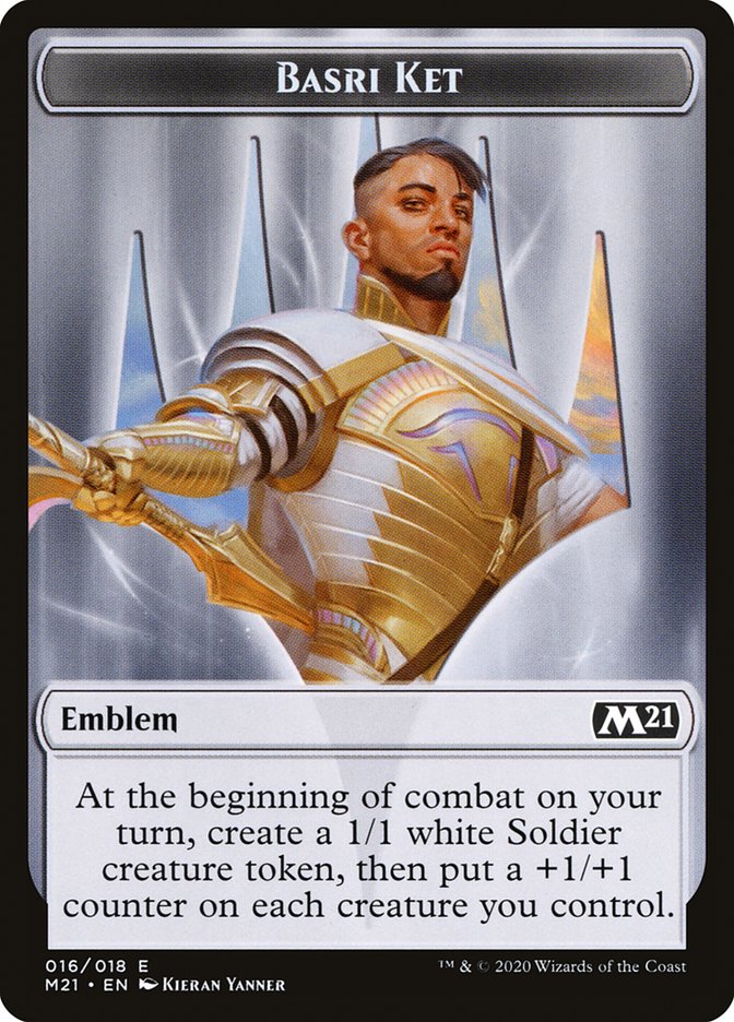 Basri Ket Emblem [Core Set 2021 Tokens] MTG Single Magic: The Gathering | Red Claw Gaming